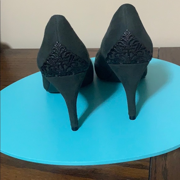 JC collection green suede leather heels - Picture 3 of 4